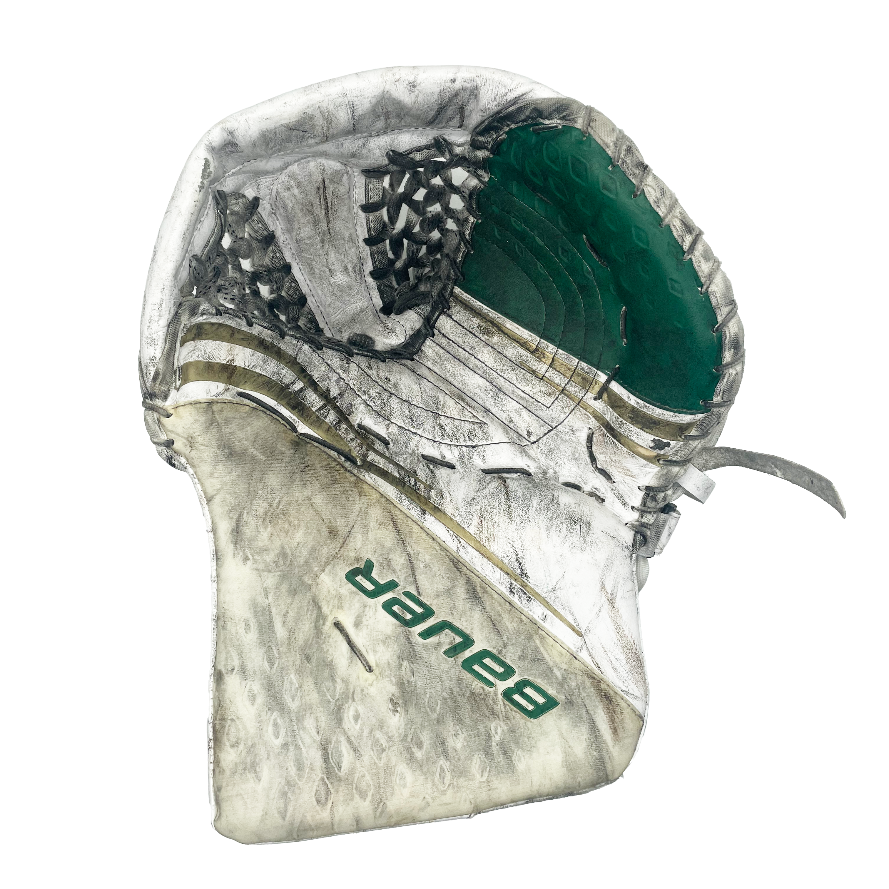 Bauer Vapor 2X Pro - Gant de gardien de but Pro Stock d'occasion (blanc/vert/doré)
